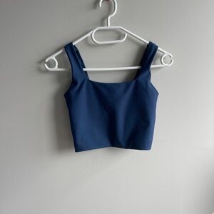 Abercrombie & Fitch YPB Sculptlux Squareneck Navy Blue Women's Top Midnight XS